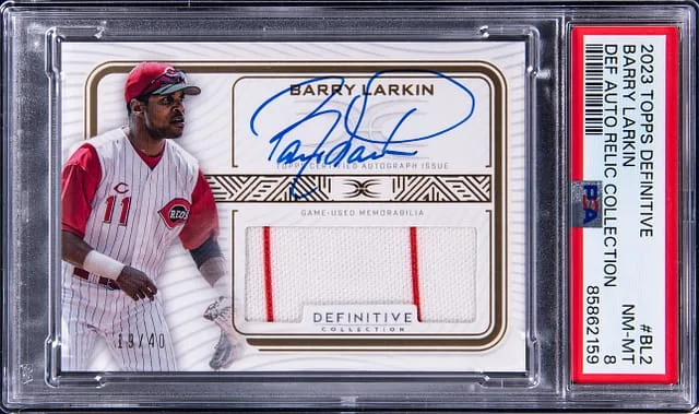 2023 Topps Barry Larkin Definitive Collection Autograph Relic #BL2 card image