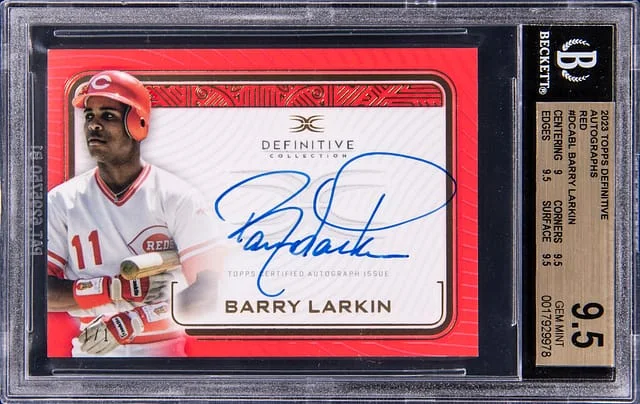 2023 Topps Barry Larkin Definitive Collection Autographs Red #DCA-BL card image