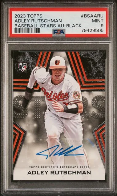 2023 Topps Baseball Adley Rutschman Stars Autographs Black #BSA-ARU card image