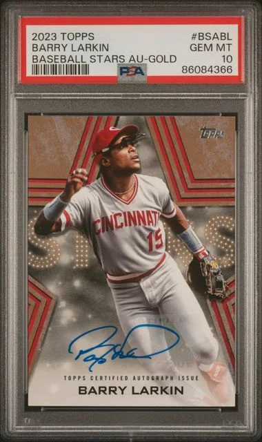 2023 Topps Baseball Barry Larkin Stars Autographs Gold #BSA-BL card image
