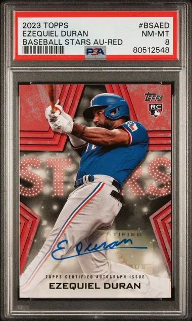 2023 Topps Baseball Ezequiel Duran Stars Autographs Red #BSAED card image