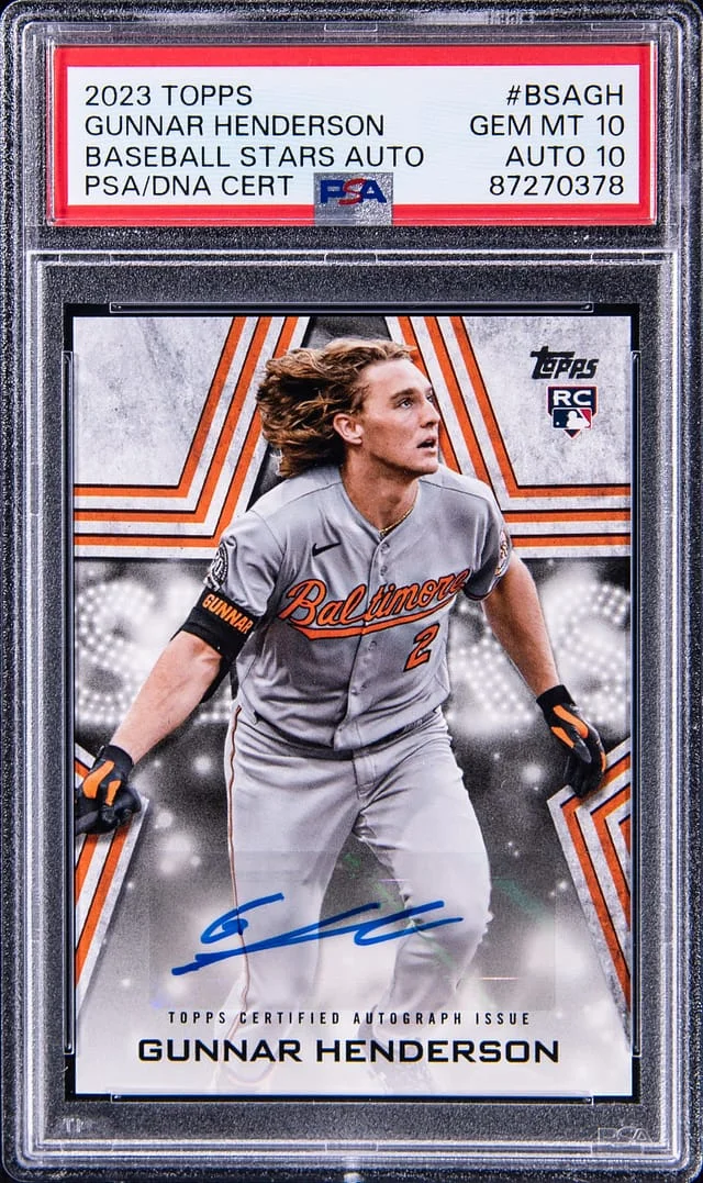 2023 Topps Baseball Gunnar Henderson Stars Autograph #BSA-GH card image