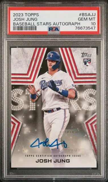 2023 Topps Baseball Josh Jung Stars Autographs #BSA-JJ card image