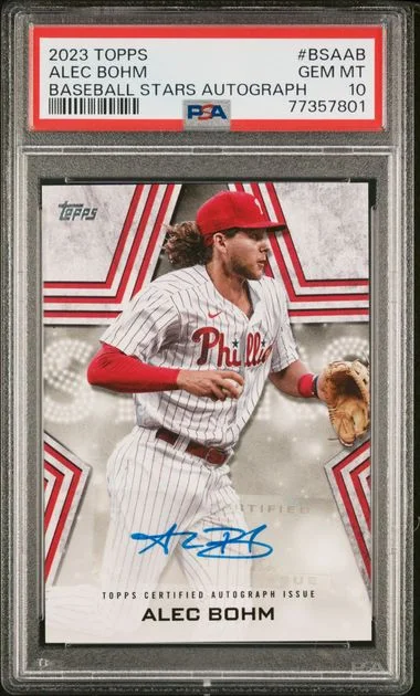 2023 Topps Baseball Stars Autographs Bsaab Alec Bohm #no-number card image