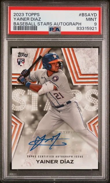 2023 Topps Baseball Yainer Diaz Stars Autographs Series 2 #BSAYD card image