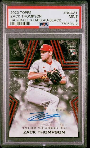 2023 Topps Baseball Zack Thompson Stars Autographs Black #BSAZT card image