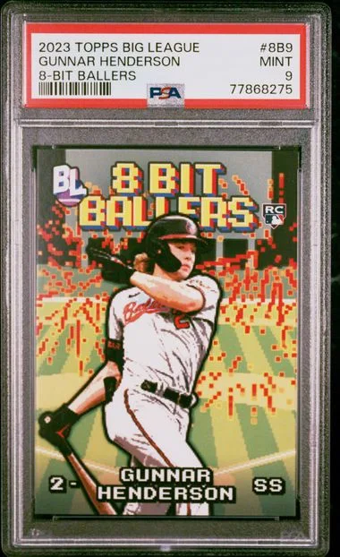 2023 Topps Big Ballers 8B9 Gunnar Henderson League #8-Bit card image