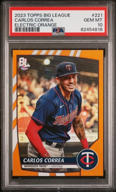 2023 Topps Big Carlos Correa League Electric Orange #221 card image