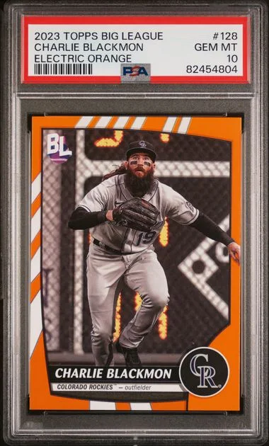 2023 Topps Big Charlie Blackmon League Electric Orange #128 card image