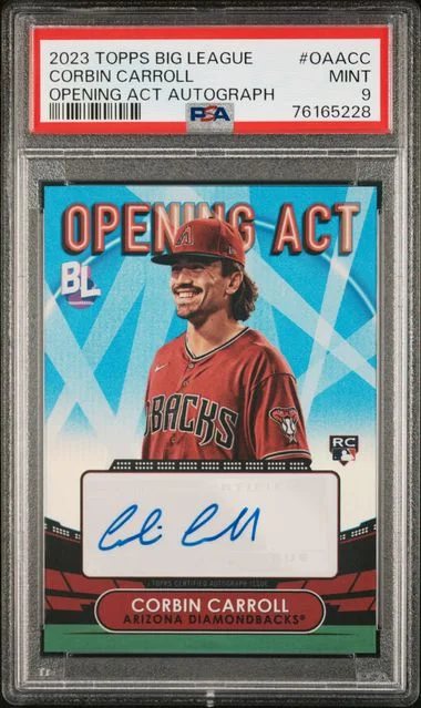 2023 Topps Big Corbin Carroll League Opening Act Autographs #OAACC card image