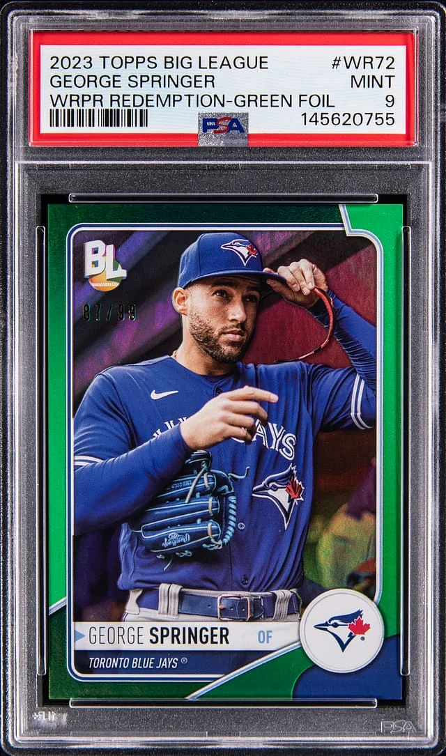 2023 Topps Big George Springer League Wrapper Redemption Green Foil #WR-72 card image
