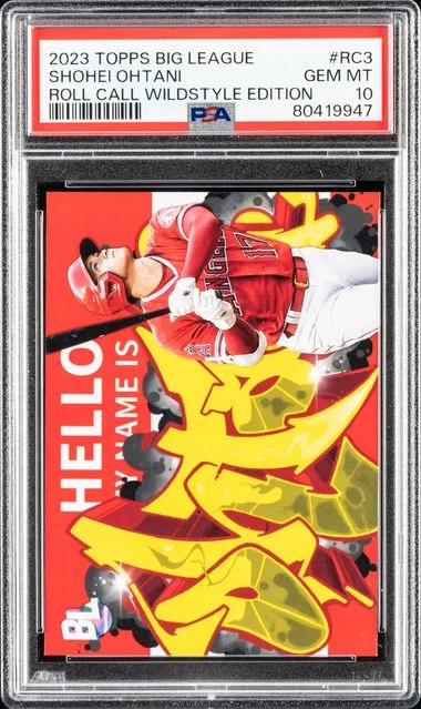 2023 Topps Big Shohei Ohtani League Roll Call Wildstyle Edition #RC3 card image