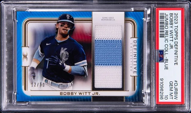 2023 Topps Bobby Witt Jr. Definitive Jumbo Relic Collection Blue #DJR-BW card image