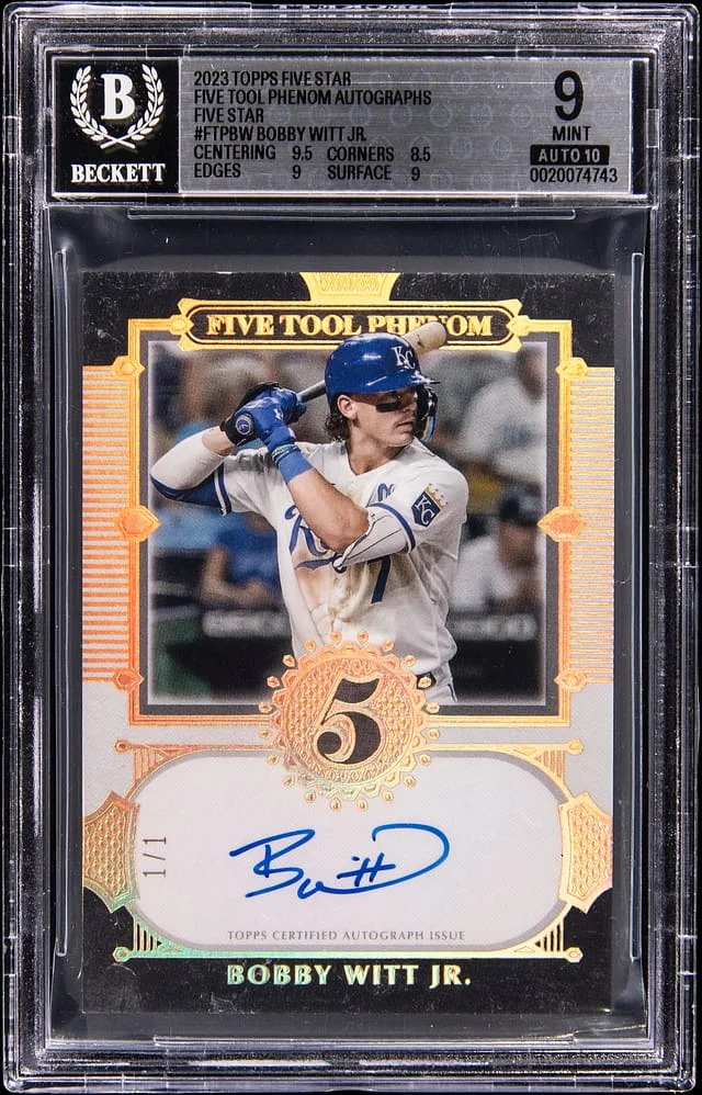 2023 Topps Bobby Witt Jr. Five Star Five Tool Phenom Autographs #FTP-BW card image