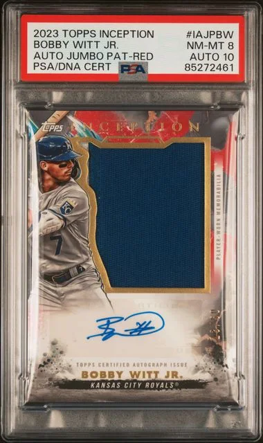2023 Topps Bobby Witt Jr. Inception Inception Autograph Jumbo Patch Red #IAJP-BW card image
