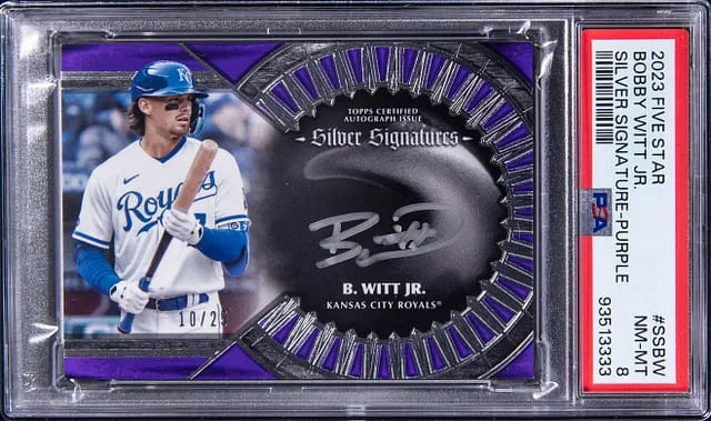 2023 Topps Bobby Witt Jr Five Star Silver Signature Purple #SSBW card image