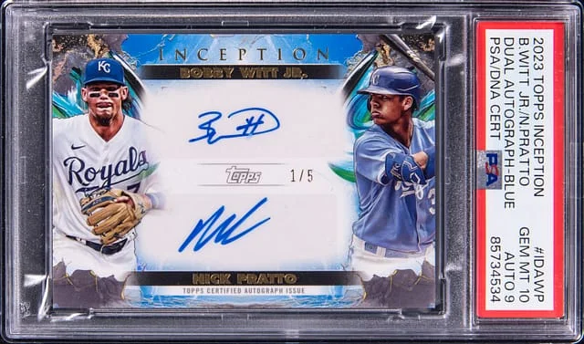 2023 Topps Bobby Witt Jr./Nick Pratto Inception Dual Autograph Blue #IDA-WP card image
