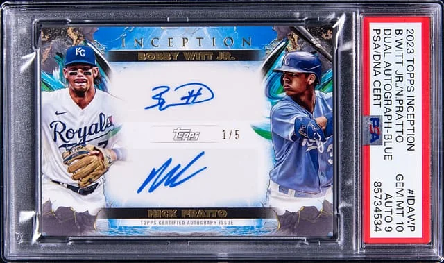 2023 Topps Bobby Witt Jr./Nick Pratto Inception Dual Autograph Blue #IDAWP card image