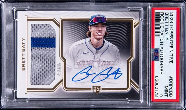 2023 Topps Brett Baty Definitive Collection Patch Autograph (RPA) #BB card image