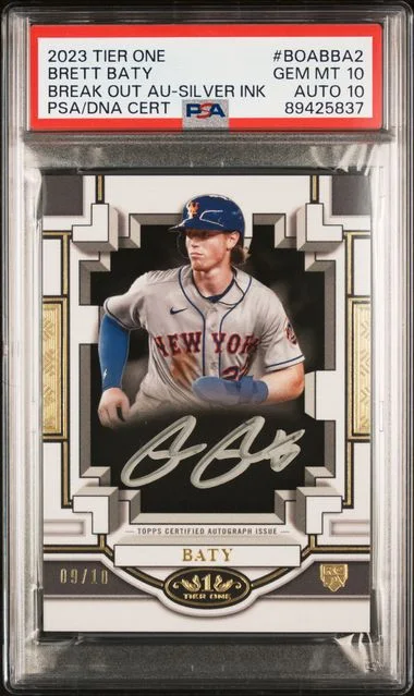 2023 Topps Brett Baty Tier One Break Out Autographs Bronze Ink #BOABBA2 card image