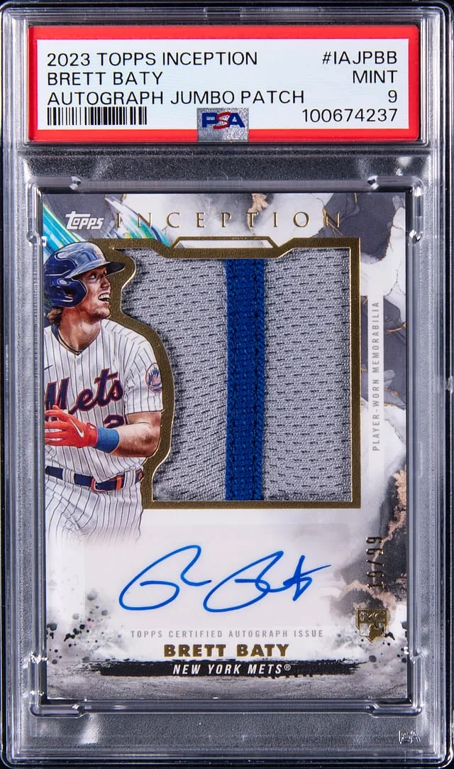 2023 Topps Brett Baty Inception Autograph Jumbo Patch #IAJP-BB card image