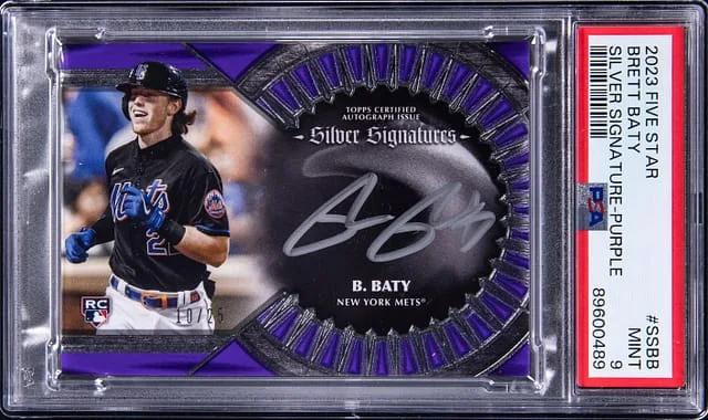 2023 Topps Brett Baty Five Star Silver Signature Purple #SS-BB card image