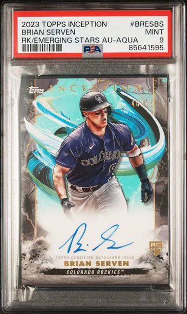 2023 Topps Brian Serven Inception & Emerging Stars Autographs Aqua #BRESBS card image
