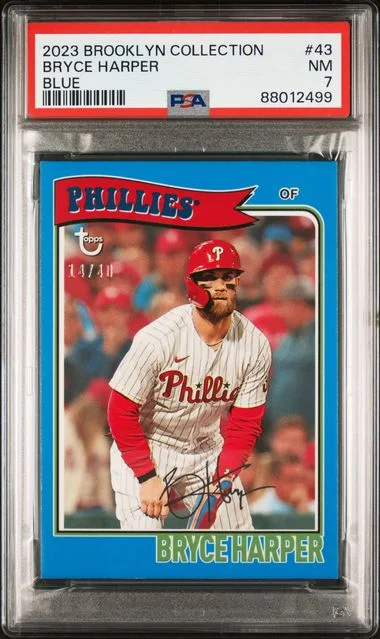 2023 Topps Bryce Harper Brooklyn Collection Blue #43 card image