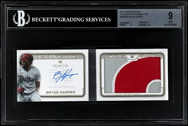 2023 Topps Bryce Harper Definitive Collection Autograph Patch Booklet #DAPB-BH card image