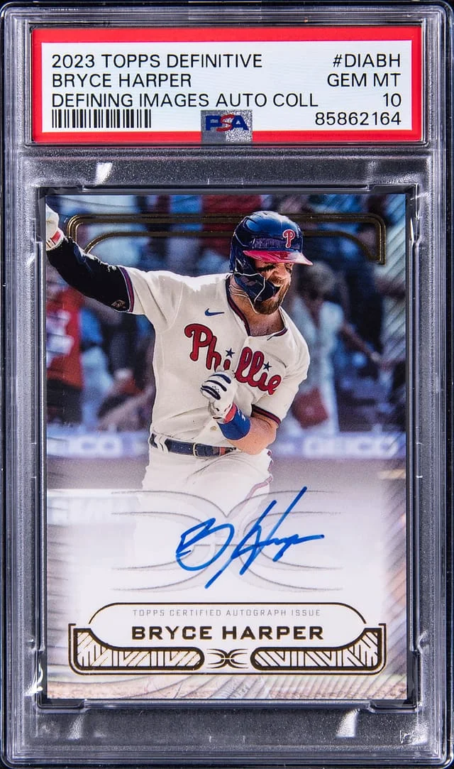 2023 Topps Bryce Harper Definitive Collection Defining Images Autograph #DIABH card image