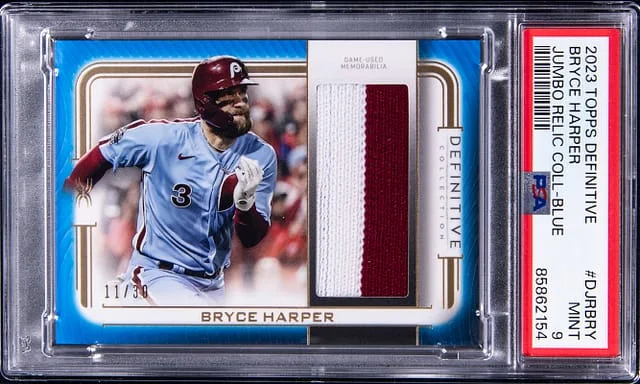 2023 Topps Bryce Harper Definitive Jumbo Relic Collection Blue #DJRBRY card image