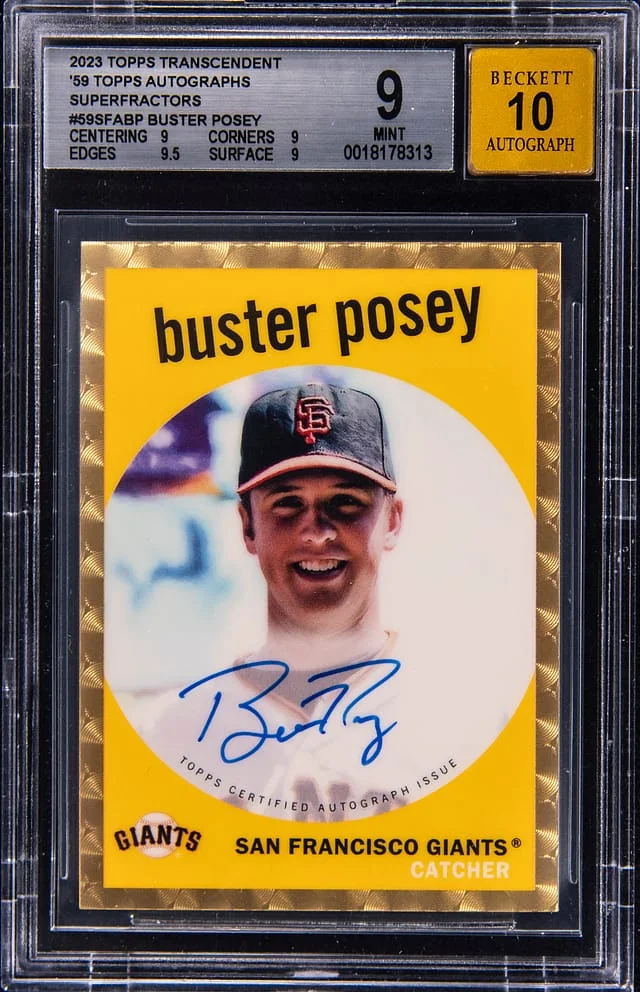 2023 Topps Buster Posey Transcendent Collection 1959 Topps Autographs SuperFractor #59SFA-BP card image