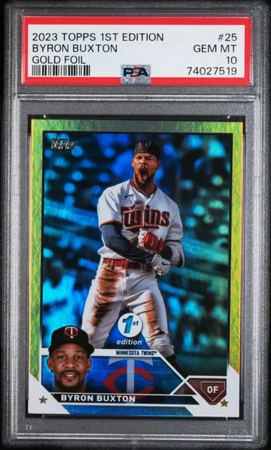 2023 Topps Byron Buxton 1st Edition Gold Foil #25 card image