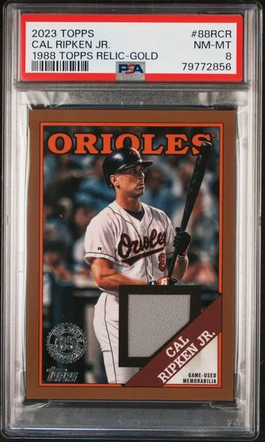 2023 Topps Cal Ripken Jr. 1988 Topps Baseball Relics Series 2-Gold #88RCR card image