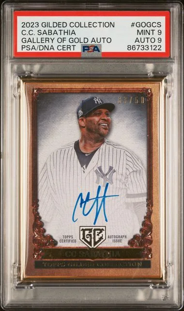 2023 Topps CC Sabathia Gilded Collection Gallery Of Gold Autographs #GOG-CS card image