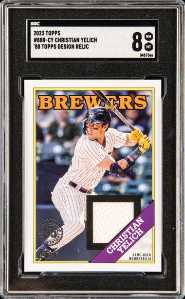 2023 Topps Christian Yelich Game-Used 88 Topps Design Relics #88R-CY card image