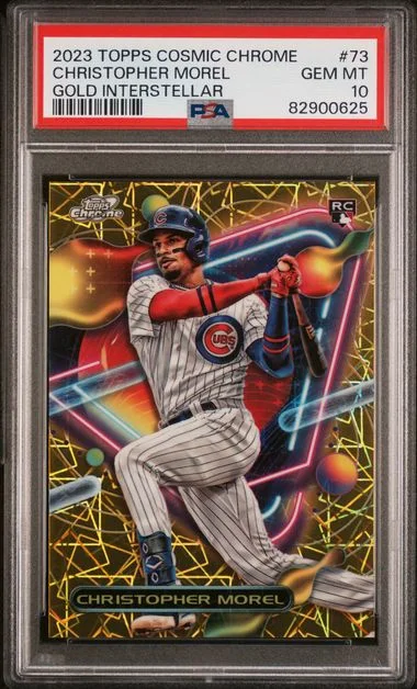 2023 Topps Christopher Morel Cosmic Chrome Gold Interstellar #73 card image
