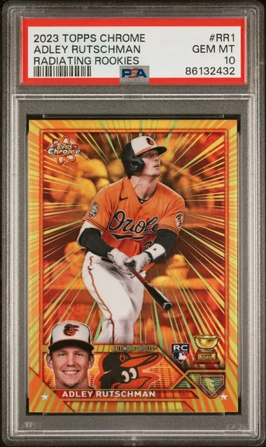 2023 Topps Chrome Adley Rutschman Radiating Rookies #RR1 card image