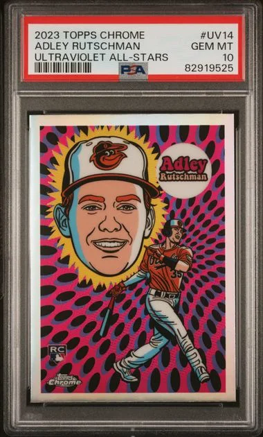 2023 Topps Chrome Adley Rutschman Ultraviolet All-Stars #UV14 card image