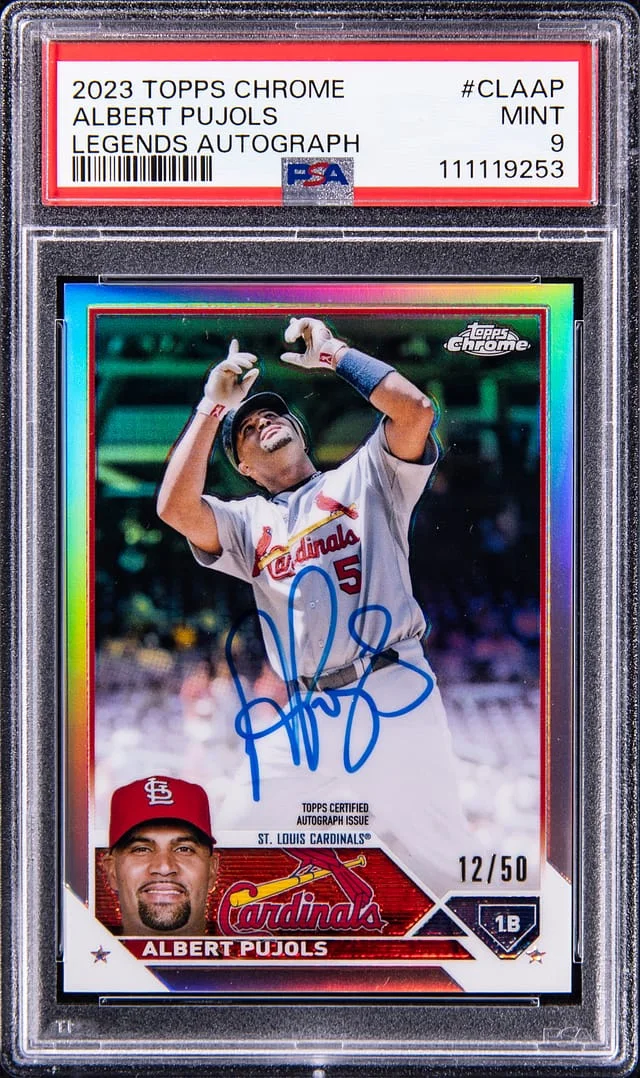 2023 Topps Chrome Albert Pujols Legends Autograph #CLA-AP card image
