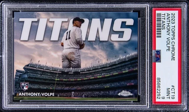 2023 Topps Chrome Anthony Volpe Topps Chrome Titans Update #CT19 card image