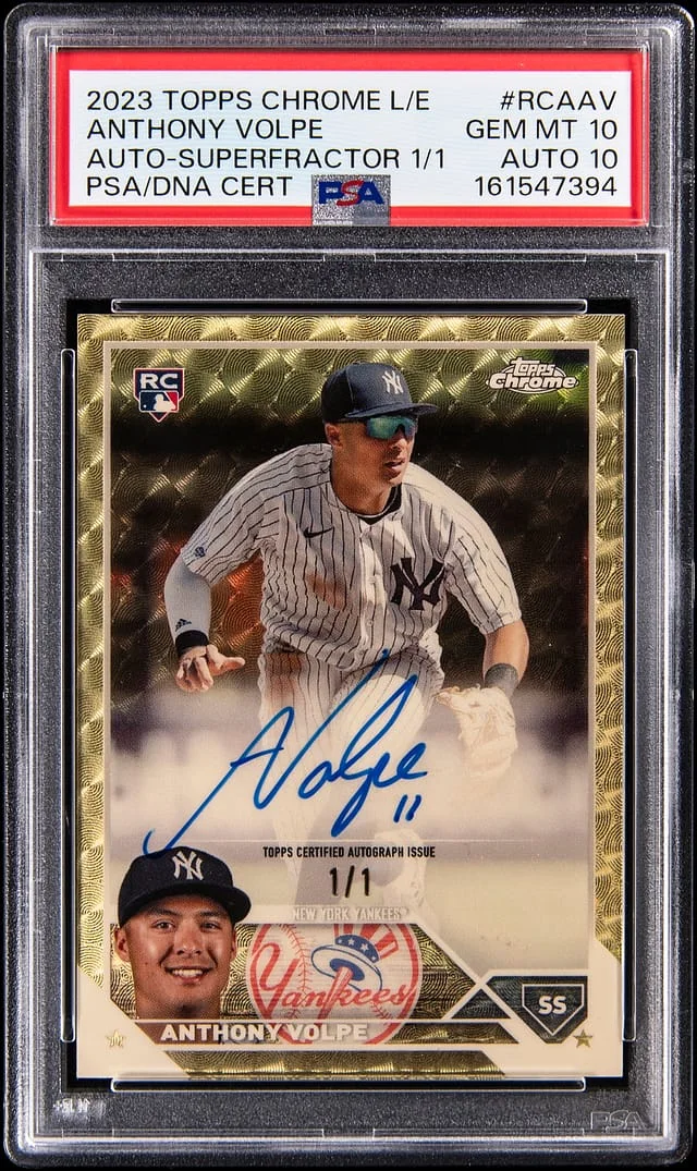 2023 Topps Chrome Anthony Volpe Edition Autographs SuperFractor #RCA-AV card image