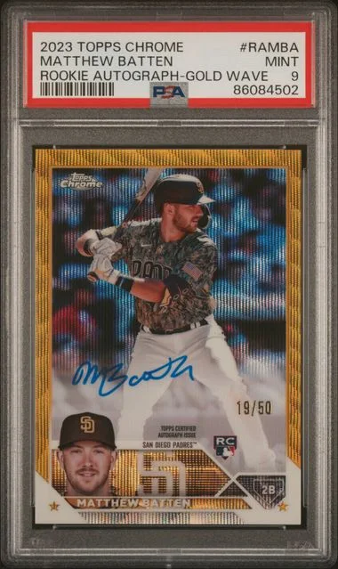 2023 Topps Chrome Autograph Gold Wave #RA #no-number card image