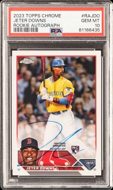 2023 Topps Chrome Autograph Rajdo Jeter Downs #no-number card image