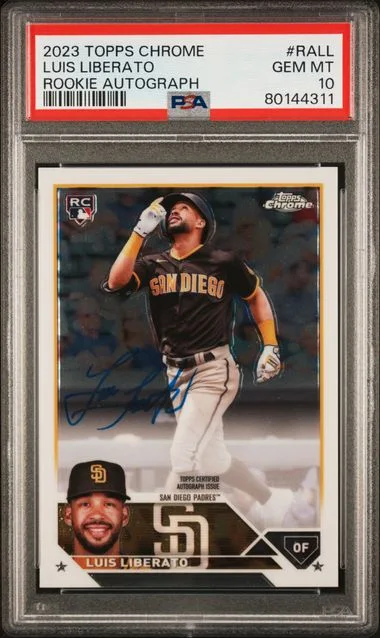 2023 Topps Chrome Autograph Rall Luis Liberato #no-number card image