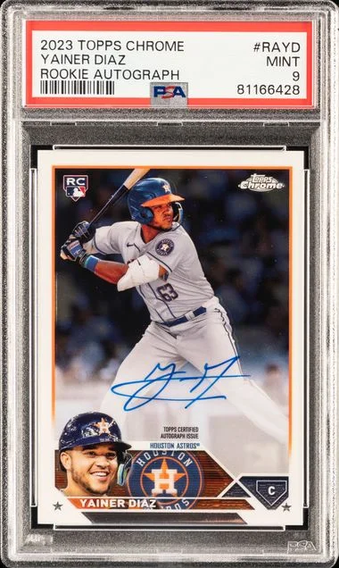 2023 Topps Chrome Autograph Rayd Yainer Diaz #no-number card image