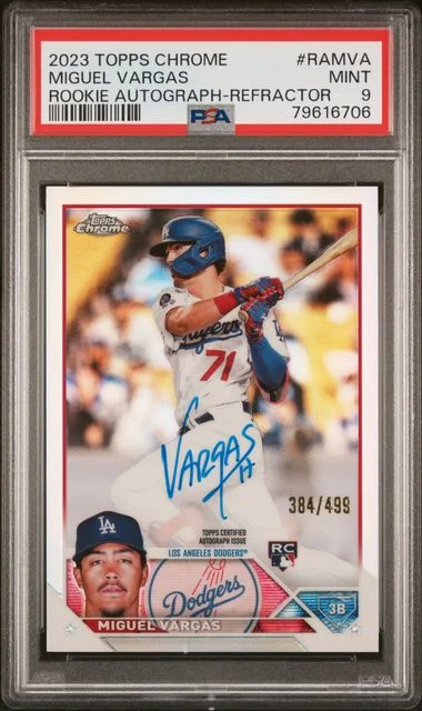 2023 Topps Chrome Autograph Refractor Ramva Miguel Vargas #no-number card image