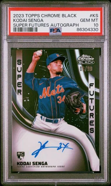 2023 Topps Chrome Black Kodai Senga Super Futures Autograph #KS card image