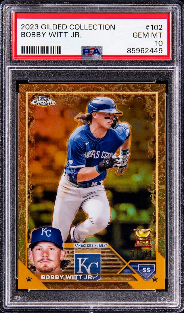 2023 Topps Chrome Bobby Witt Jr. Gilded Collection #102 card image