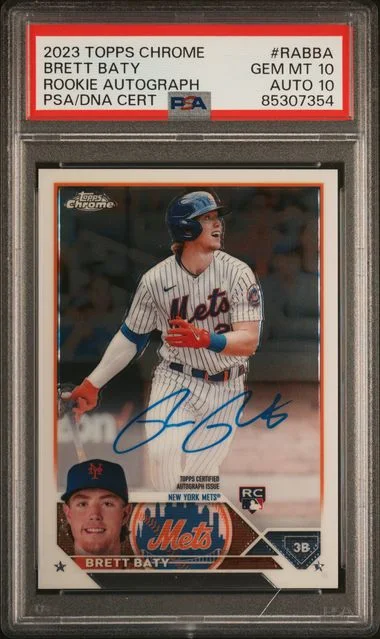 2023 Topps Chrome Brett Baty Autograph #RAB-BA card image